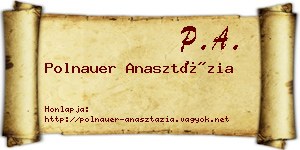 Polnauer Anasztázia névjegykártya